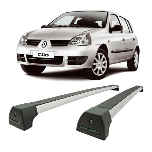 RACK DE TETO CLIO HATCH/ SEDAN 00/19 ALUMÍNIO LONG LIFE