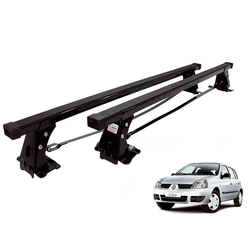 RACK DE TETO CLIO HATCH/ SEDAN 00/16 PRETO LONG LIFE