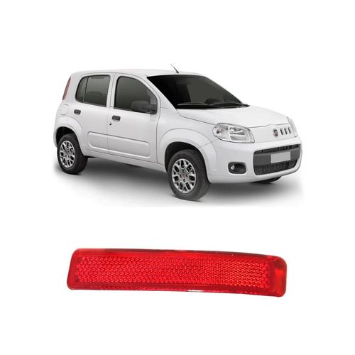 Refletor Para-choque Esquerdo Fiat Uno 2011/2014 Vermelho