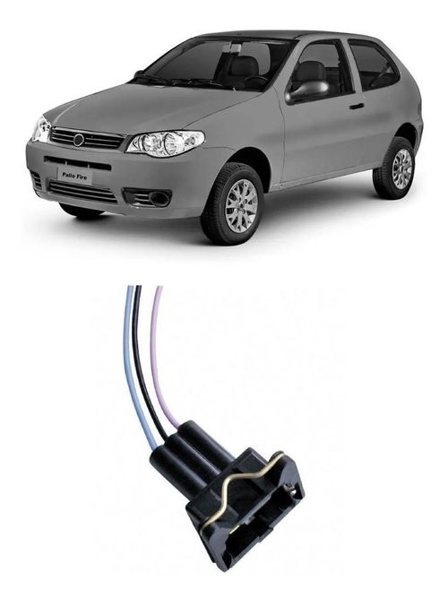 Conector Injeção Eletrônica 3 Vias Chevrolet Fiat Ford Volkswagen