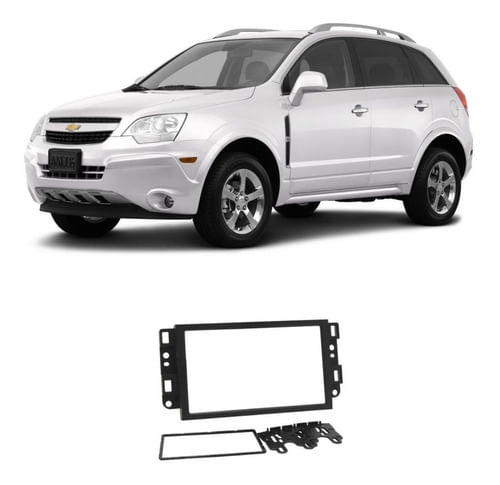 Moldura 2 Din Chevrolet Captiva 2008/2015 Preta