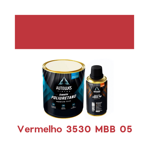 Tinta Automotiva Pu Vermelho 3530 Mbb 0,8l