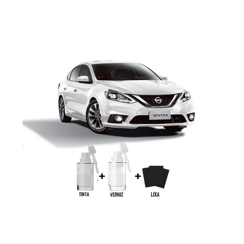 Tira Risco - Nissan Branco Diamond + Verniz 15ml