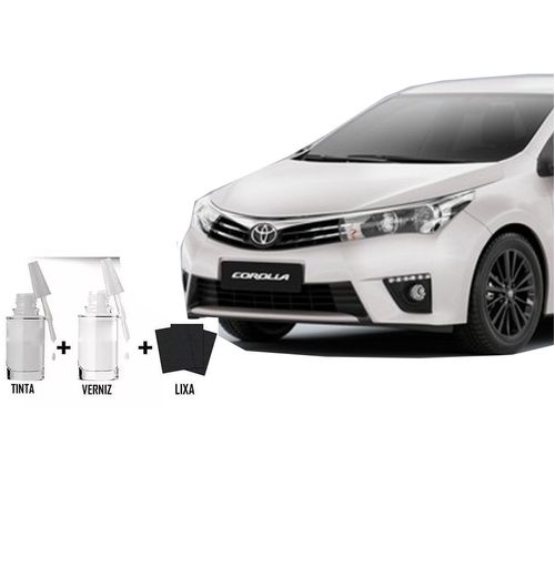 Tira Risco - Toyota Branco Bossa Nova + Verniz 15ml