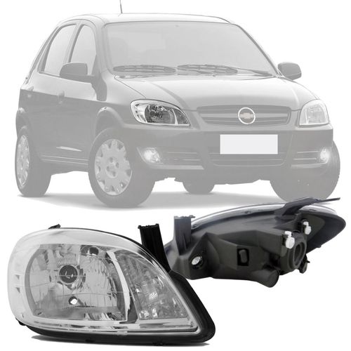 FAROL ORIGINAL CELTA PRISMA 2007 A 2012 LADO DIREITO CROMADO ARTEB