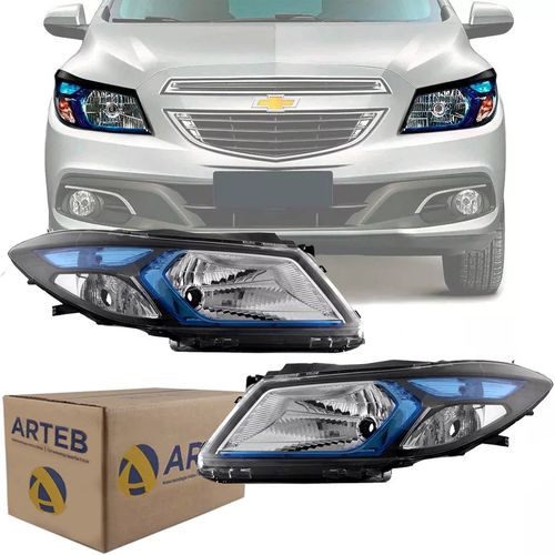 PAR FAROL ONIX PRISMA 2013 2014 2015 2016 AZUL ORIGINAL
