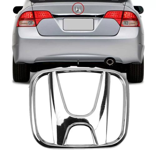 EMBLEMA HONDA MALA NEW CIVIC 2007 A 2011 CROMADO MARÇON