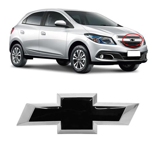 EMBLEMA GM DA GRADE ONIX PRISMA 2012 A 2016 JOY 2017 A 2019 GRAVATA PRETA MARÇON