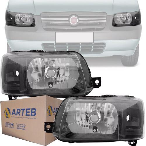 PAR FAROL ORIGINAL UNO FIORINO 2005 2006 2007 2008 NEGRO