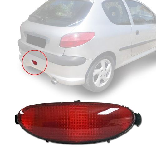 LANTERNA DO PARACHOQUE TRASEIRO PEUGEOT 206 HATCH SW 1998 A 2008 DSC