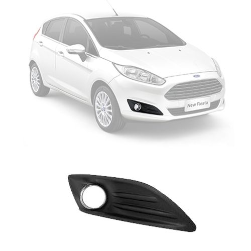 GRADE DO PARACHOQUE NEW FIESTA 2013 A 2016 LADO DIREITO COM FURO ARO CROMADO BLAWER