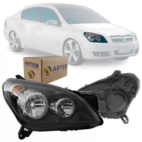FAROL ORIGINAL VECTRA GT GTX 2006 A 2008 LADO DIREITO MASCARA NEGRA ARTEB