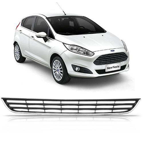 GRADE DO PARACHOQUE NEW FIESTA 2013 A 2016 CENTRAL PRETA RETROVEX