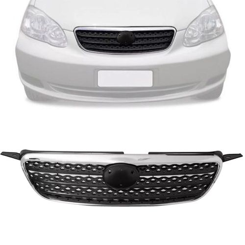 GRADE DO RADIADOR COROLLA XEI 2003 A 2007 MOLDURA CROMADA RETROVEX
