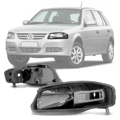 FAROL ORIGINAL GOL PARATI SAVEIRO GIV G4 2006 A 2014 LADO ESQUERDO MASCARA NEGRA ARTEB