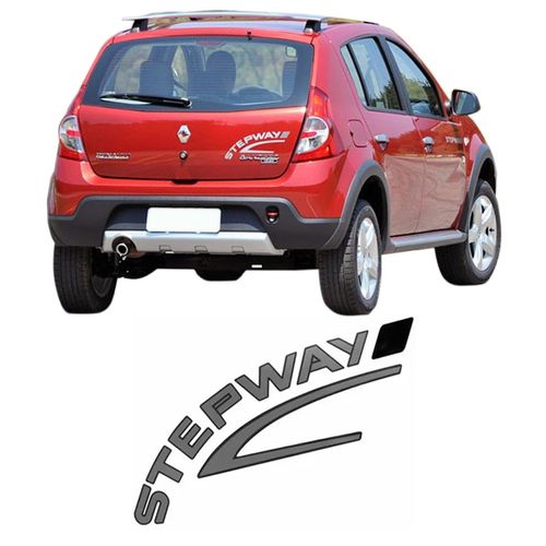 EMBLEMA STEPWAY TAMPA TRASERIRA SANDERO 2009 A 2011 MARÇON