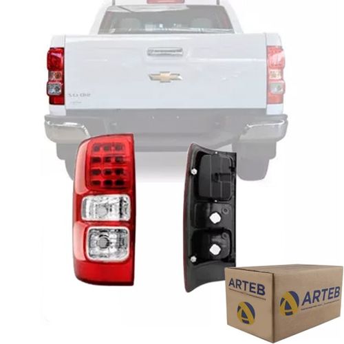 LANTERNA TRASEIRA ORIGINAL S10 2013 A 2021 LADO ESQUERDO COM LED ARTEB