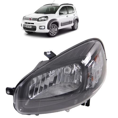 FAROL ORIGINAL UNO ATTRACTIVE DRIVE WAY 2015 A 2022 LADO ESQUERDO MOLDURA PRETA MAGNETI MARELLI