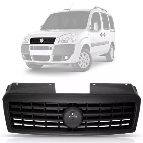 GRADE DO RADIADOR DOBLO 2009 A 2022 PRETA TEXTURIZADA RETROVEX