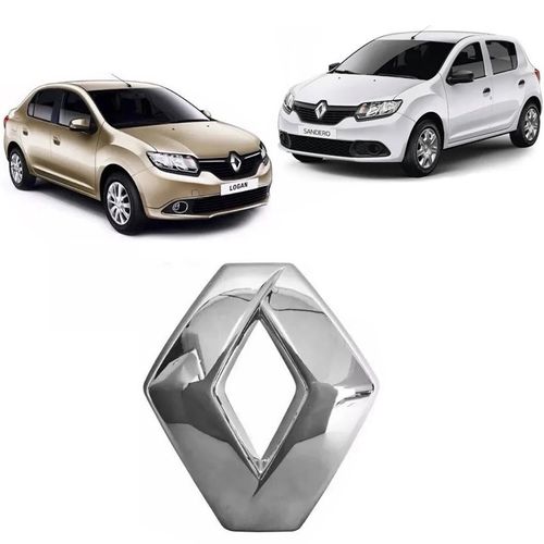 EMBLEMA RENAULT DA GRADE DO RADIADOR LOGAN SANDERO 2015 A 2018 MARÇON