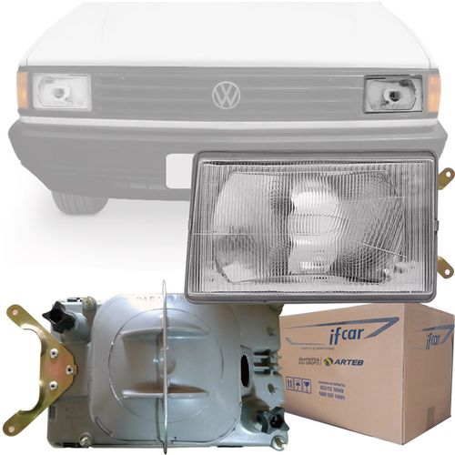 FAROL ORIGINAL GOL SAVEIRO 1987 1988 1990 CROMADO ESQUERDO ARTEB