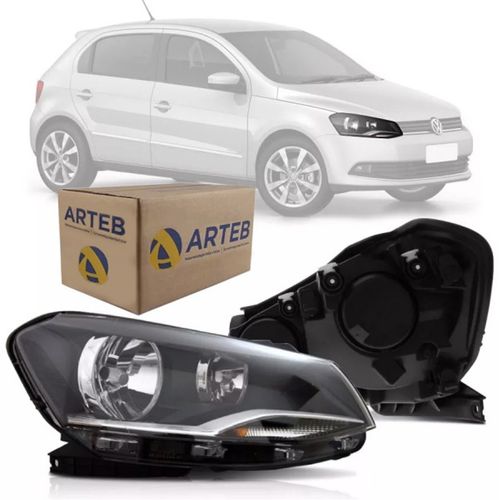 FAROL ORIGINAL GOL SAVEIRO VOYAGE G6 2013 A 2016 LADO DIREITO FOCO DUPLO ARTEB
