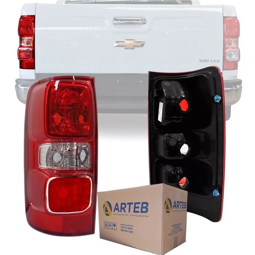 LANTERNA TRASEIRA ORIGINAL S10 2013 A 2021 LADO ESQUERDO SEM LED COM LUZ DE NEBLINA ARTEB