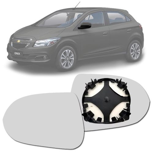 LENTE DO RETROVISOR COM BASE ONIX PRISMA 2012 A 2016 LADO ESQUERDO BLAWER