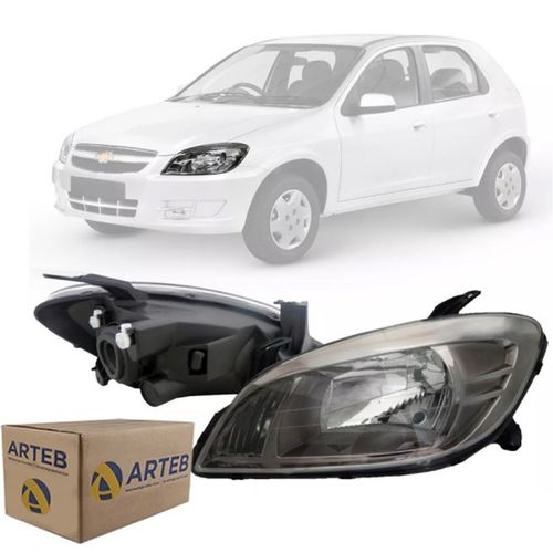 FAROL ORIGINAL CELTA PRISMA 2007 A 2012 LADO ESQUERDO FUME ARTEB