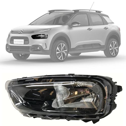 FAROL ORIGINAL CITROEN C4 CACTUS 2019 A 2022 LADO ESQUERDO MASCARA NEGRA VALEO
