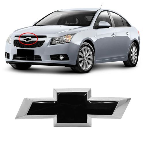 EMBLEMA GM GRADE RADIADOR CRUZE 2012 A 2016 GRAVATA PRETA BRILHANTE MARÇON