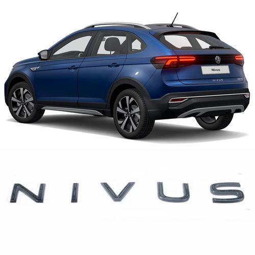 EMBLEMA VOLKS PALAVRA NIVUS 2020 A 2022 CROMADO MARÇON