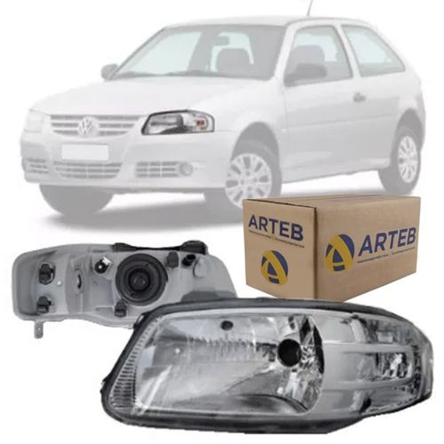 FAROL ORIGINAL GOL PARATI SAVEIRO G4 2006 A 2014 SAVEIRO 2006 A 2008 LADO ESQUERDO COMADO ARTEB