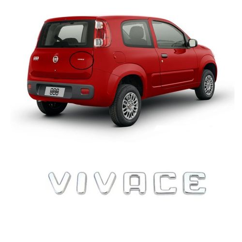 EMBLEMA VIVACE CROMADO MALA UNO VIVACE 2011 A 2022 MARÇON