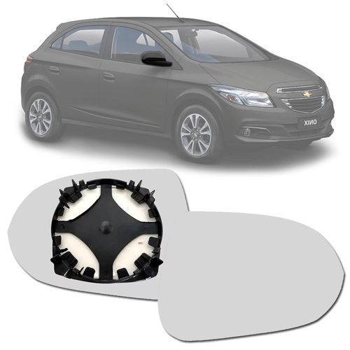 LENTE DO RETROVISOR COM BASE ONIX PRISMA 2012 A 2016 LADO DIREITO BLAWER