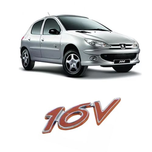 EMBLEMA 16V TAMPA MALA PEUGEOT 206 99 A 04 05 2006 2007 2008 MARÇON