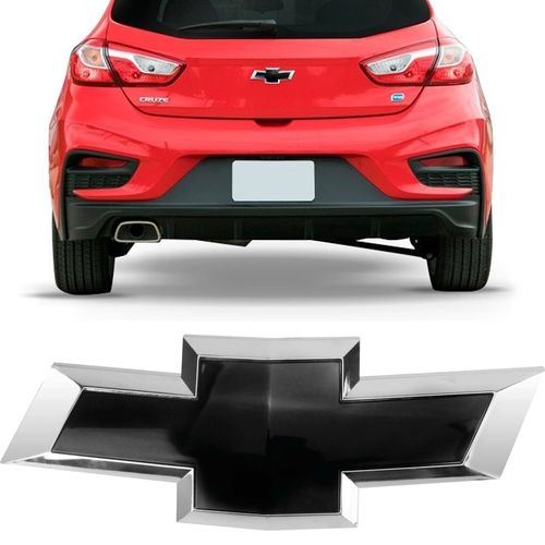 EMBLEMA GM DA MALA CRUZE HATCH 2017 A 2022 PRETO BRILHANTE MARÇON