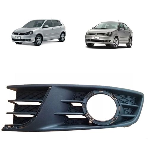 GRADE DO PARACHOQUE ORIGINAL POLO 2012 A 2014 LADO ESQUERDO COM FURO VOLKSWAGEN