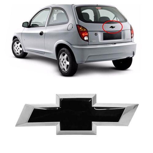 EMBLEMA GM DA TAMPA TRASEIRA DO PORTA MALAS CELTA 2011 A 2016 PRETO MARÇON
