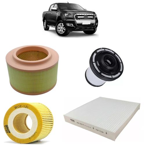 KIT FILTRO AR  ÓLEO COMBUSTÍVEL RANGER 2.2/3.2 2019 A 2022