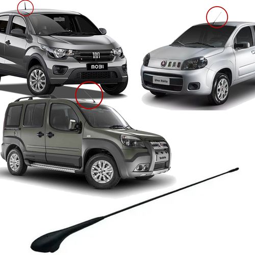 HASTE DA ANTENA PALIO UNO MOBI DOBLO COMPLETA FIAT
