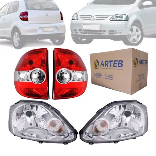 KIT FAROL E LANTERNA TRASEIRA FOX CROSSFOX 2004 A 2009 ORIGINAL ARTEB