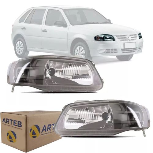 PAR FAROL ORIGINAL GOL PARATI SAVEIRO G4 12 2013 2014 CINZA