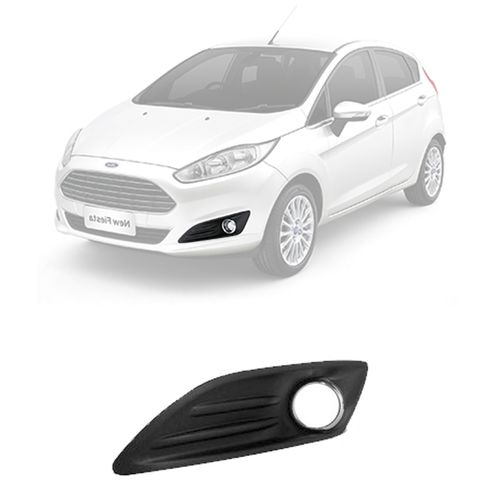GRADE DO PARACHOQUE NEW FIESTA 2013 A 2016 LADO ESQUERDO COM FURO ARO CROMADO BLAWER