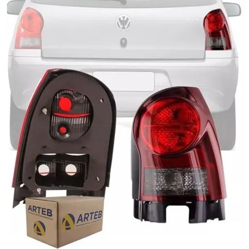 LANTERNA TRASEIRA ORIGINAL GOL G4 2006 A 2014 LADO DIREITO BORDA PRETA RE FUME ARTEB