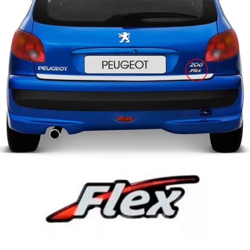EMBLEMA ADESIVO RESINADO FLEX PEUGEOT 206 207 307 408 MARÇON
