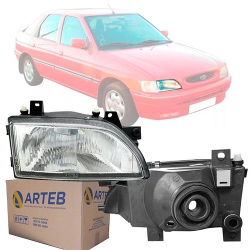 FAROL ORIGINAL ESCORT VERONA 1993 A 1996 LADO DIREITO FOCO SIMPLES CROMADO ARTEB