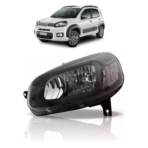 FAROL UNO ATTRACTIVE DRIVE SPORTING WAY FIORINO 2015 A 2022 LADO ESQUERDO MASC NEGRA IMPORTADO
