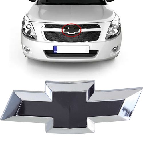 EMBLEMA GM DA GRADE COBALT 2012 A 2015 PRETO BRILHANTE MARÇON