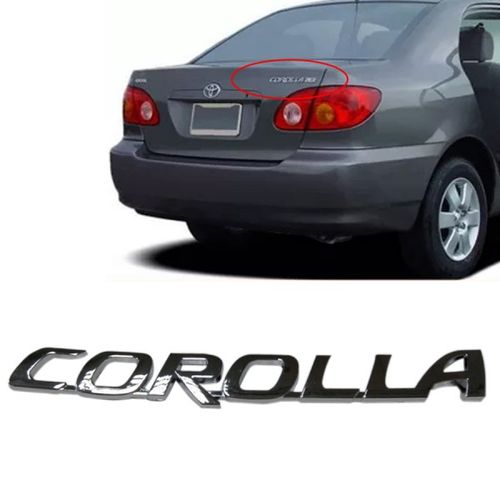 EMBLEMA TRASEIRO CROMADO COROLLA 2003 2004 2005 2006 2007 MARÇON